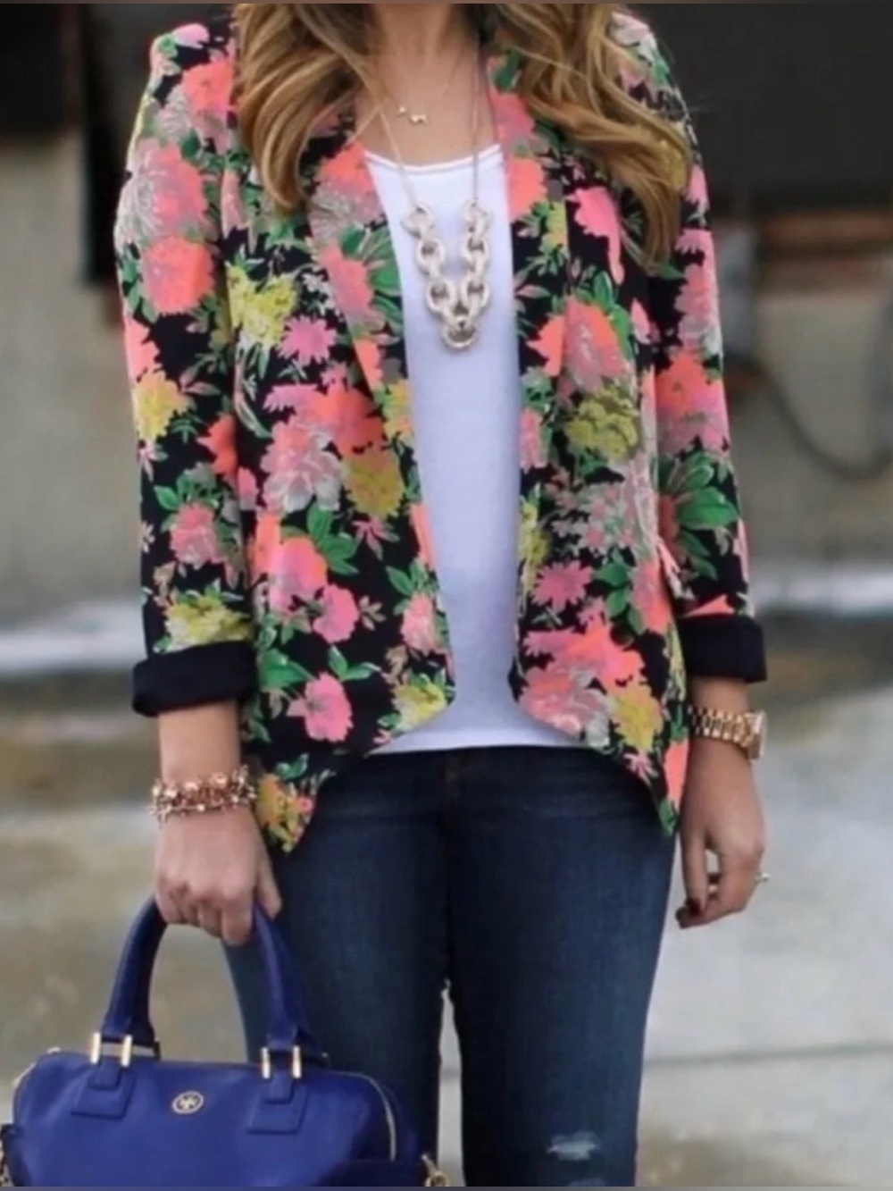 Anthropologie Cartonnier Floral Blazer Lightweight Colorful Fall Jacket Medium